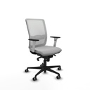 Haches sincro malla blanca bali gris claro brazos blancos base nailon ruedas 65mm engomadas