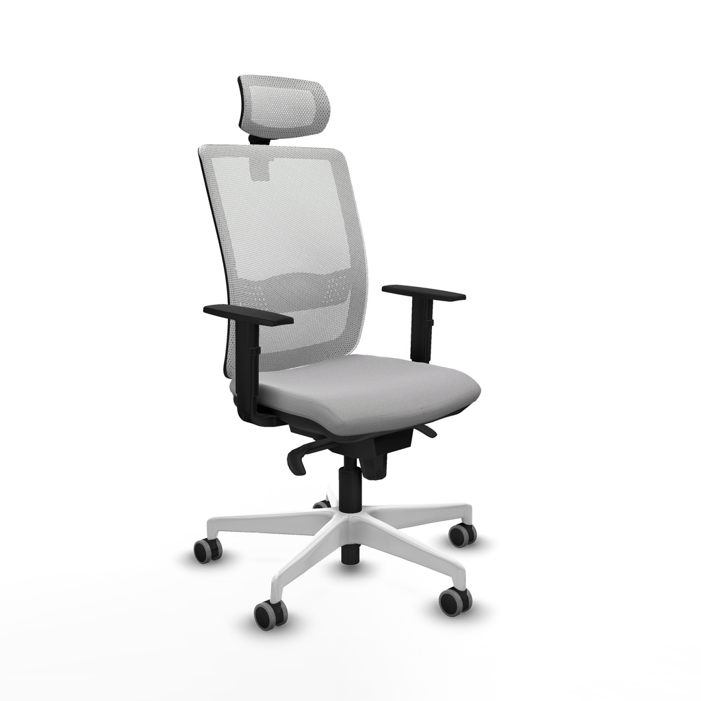 Haches sincro malla blanca bali gris claro brazos 1D base blanca cabecero malla 2D ruedas 65mm engomadas