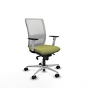 Haches sincro malla blanca bali verde oliva brazos blancos base aluminio ruedas 65mm nailon