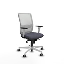 Haches sincro malla blanca bali gris oscuro brazos blancos base blanca ruedas 65mm engomadas