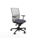 Haches sincro malla blanca bali gris oscuro brazos blancos base nailon ruedas 65mm engomadas