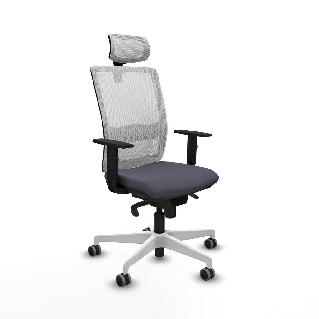 Haches sincro malla blanca bali gris oscuro brazos 1D base blanca cabecero malla 2D ruedas 65mm engomadas