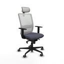 Haches sincro malla blanca bali gris oscuro brazos 1D base nailon cabecero malla 2D ruedas 65mm engomadas