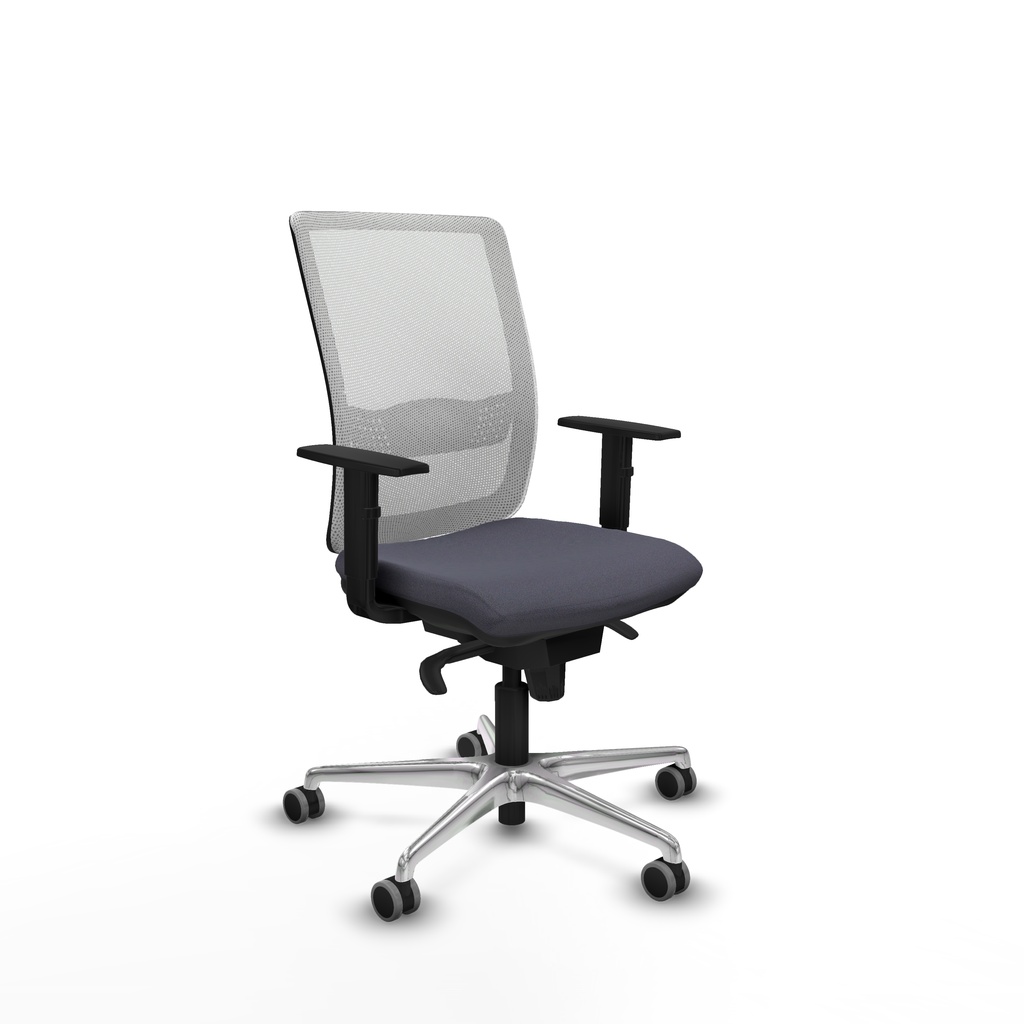 Haches sincro malla blanca bali gris oscuro brazos 1D base aluminio ruedas 65mm engomadas