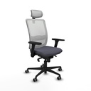 Haches sincro malla blanca bali gris oscuro brazos 3D base nailon cabecero malla 2D ruedas 65mm engomadas