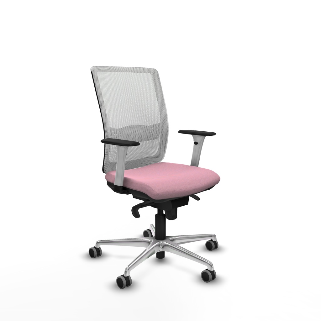 Haches sincro malla blanca bali rosa brazos blancos base aluminio ruedas 65mm engomadas