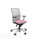 Haches sincro malla blanca bali rosa brazos blancos base aluminio ruedas 65mm engomadas