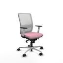 Haches sincro malla blanca bali rosa brazos blancos base aluminio ruedas 65mm nailon