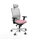 Haches sincro malla blanca bali rosa brazos 2D base blanca cabecero malla 2D ruedas 65mm engomadas