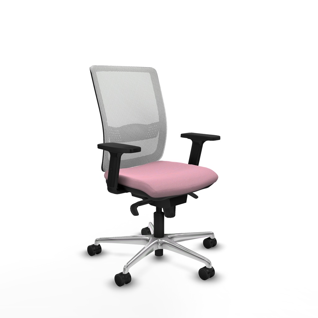 Haches sincro malla blanca bali rosa brazos 2D base aluminio ruedas 65mm nailon