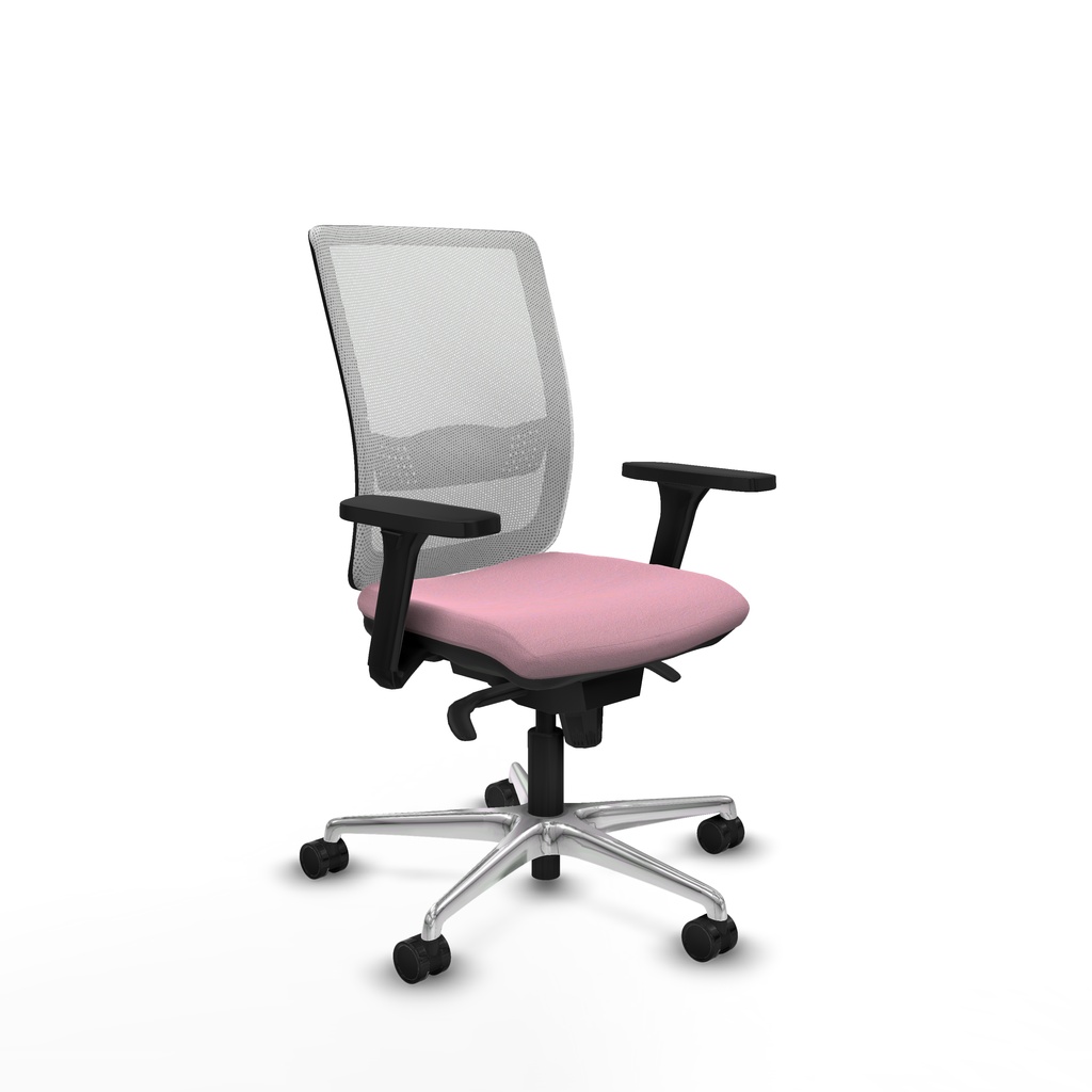 Haches sincro malla blanca bali rosa brazos 3D base aluminio ruedas 65mm nailon