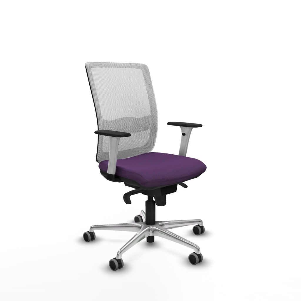 Haches sincro malla blanca bali morado brazos blancos base aluminio ruedas 65mm engomadas