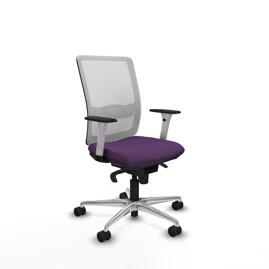 Haches sincro malla blanca bali morado brazos blancos base aluminio ruedas 65mm nailon