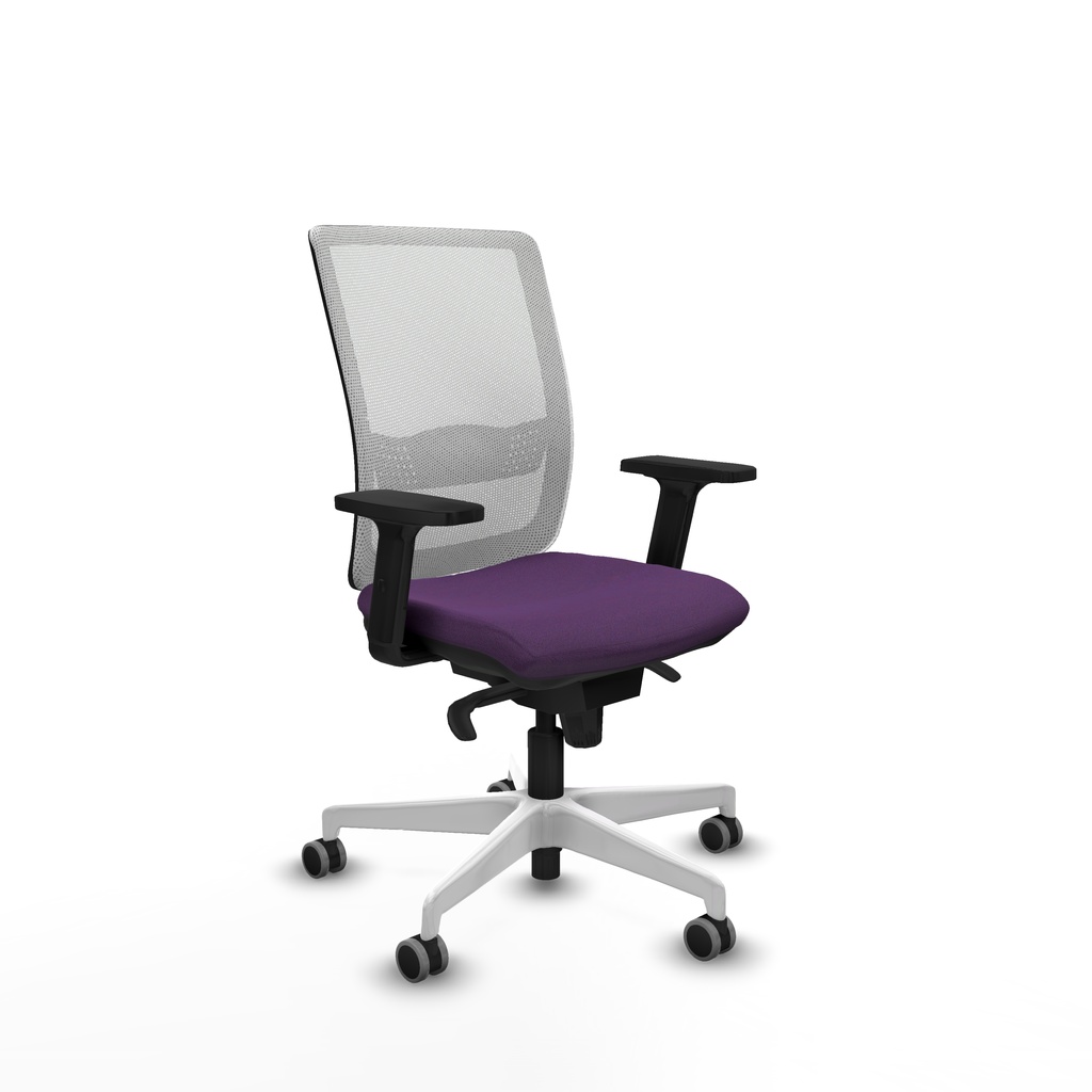 Haches sincro malla blanca bali morado brazos 2D base blanca ruedas 65mm engomadas