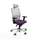 Haches sincro malla blanca bali morado brazos 2D base aluminio cabecero malla 2D ruedas 65mm engomadas