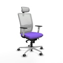 Haches sincro malla blanca bali lila brazos blancos base aluminio cabecero malla 2D ruedas 65mm engomadas