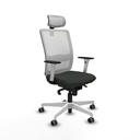 Haches sincro malla blanca bali negro brazos blancos base blanca cabecero malla 2D ruedas 65mm engomadas