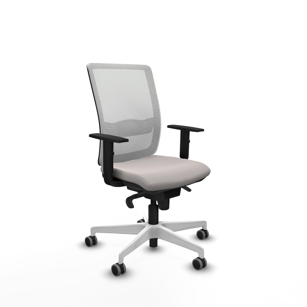 [395S4M2S10B1D026G0] Haches sincro malla blanca similpiel blanco brazos 1D base blanca ruedas 65mm engomadas