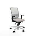 Haches sincro malla blanca similpiel blanco brazos 1D base blanca ruedas 65mm nailon