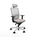 Haches sincro malla blanca similpiel blanco brazos 1D base blanca cabecero malla 2D ruedas 65mm nailon