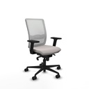 Haches sincro malla blanca similpiel blanco brazos 2D base nailon ruedas 65mm nailon
