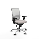 Haches sincro malla blanca similpiel blanco brazos 2D base aluminio ruedas 65mm engomadas