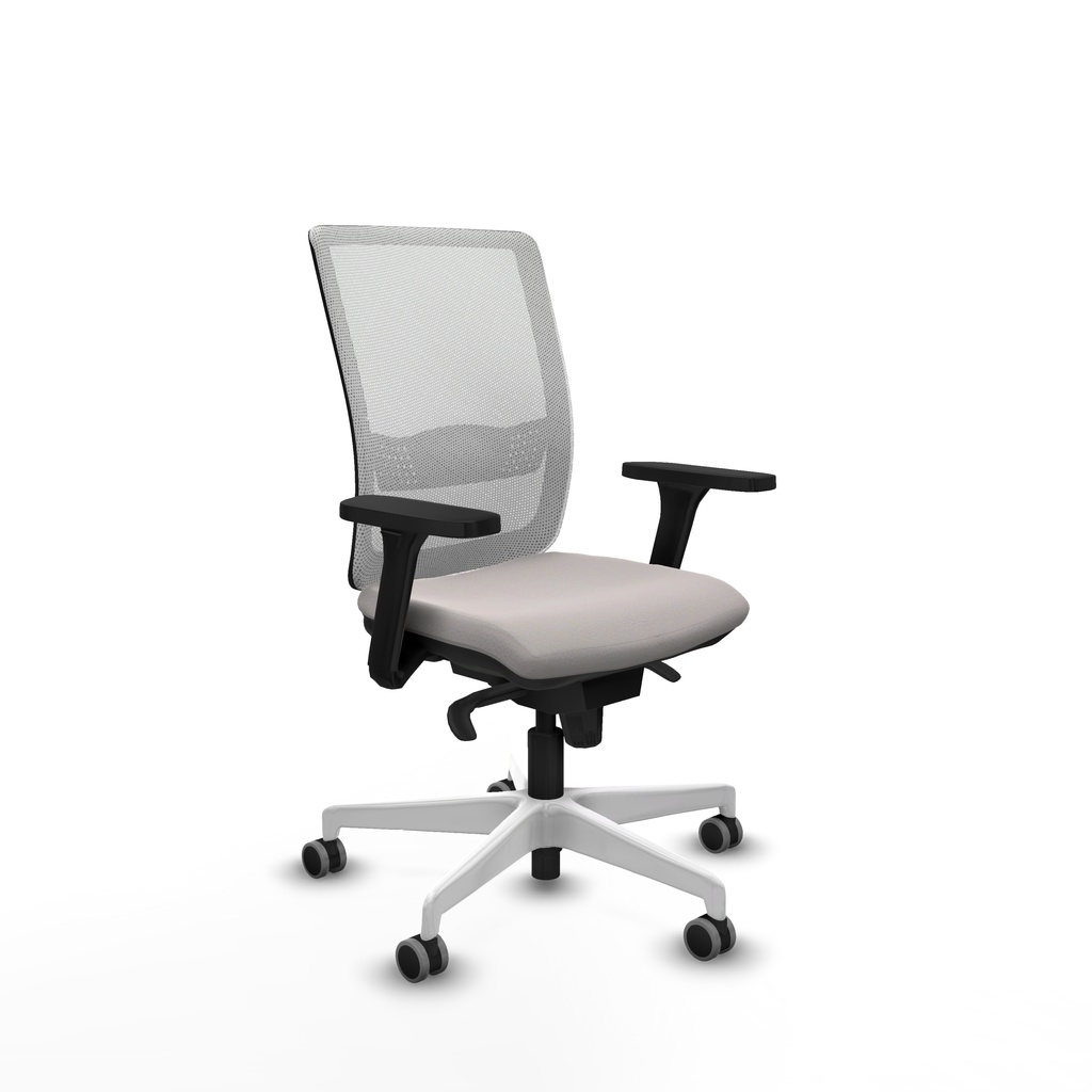 Haches sincro malla blanca similpiel blanco brazos 3D base blanca ruedas 65mm engomadas