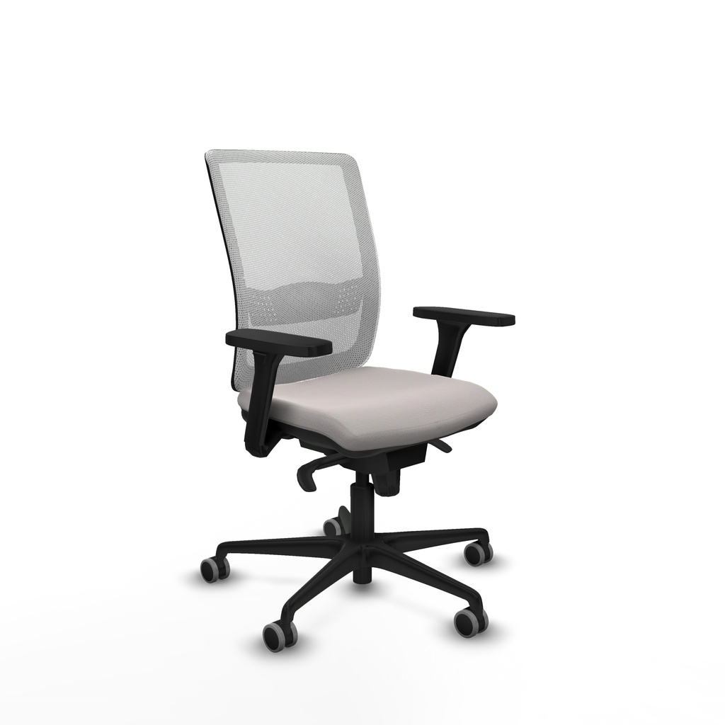 Haches sincro malla blanca similpiel blanco brazos 3D base nailon ruedas 65mm engomadas