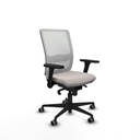 Haches sincro malla blanca similpiel blanco brazos 3D base nailon ruedas 65mm engomadas