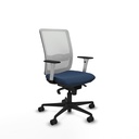 Haches sincro malla blanca similpiel azul marino brazos blancos base nailon ruedas 65mm nailon