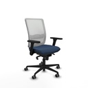 Haches sincro malla blanca similpiel azul marino brazos 3D base nailon ruedas 65mm engomadas