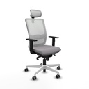 Haches sincro malla blanca similpiel gris brazos 1D base blanca cabecero malla 2D ruedas 65mm engomadas