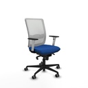 Haches sincro malla blanca similpiel azul brazos blancos base nailon ruedas 65mm engomadas