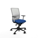 Haches sincro malla blanca similpiel azul brazos blancos base nailon ruedas 65mm nailon