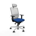 Haches sincro malla blanca similpiel azul brazos 1D base blanca cabecero malla 2D ruedas 65mm engomadas