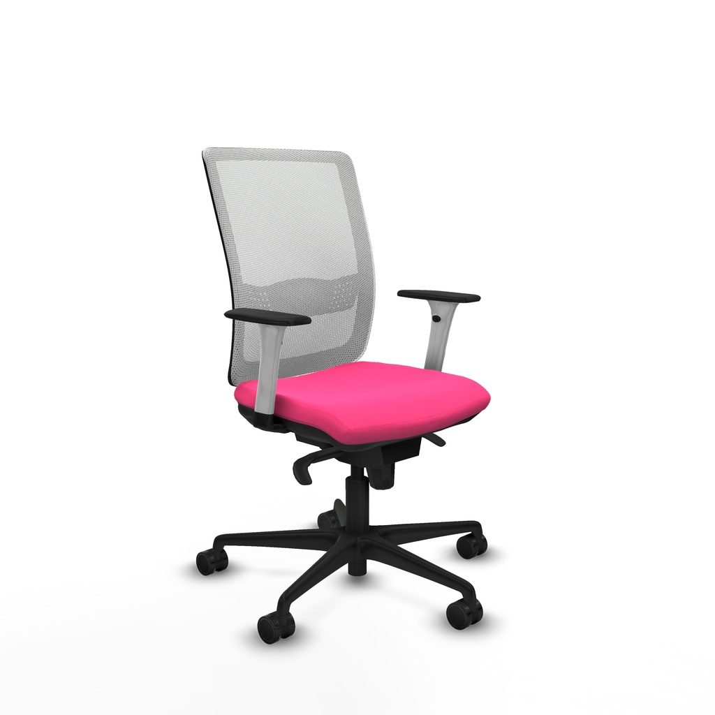 Haches sincro malla blanca similpiel rosa brazos blancos base nailon ruedas 65mm nailon
