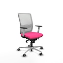 Haches sincro malla blanca similpiel rosa brazos blancos base aluminio ruedas 65mm engomadas