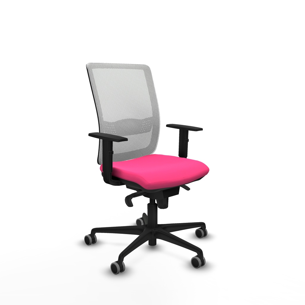 Haches sincro malla blanca similpiel rosa brazos 1D base nailon ruedas 65mm engomadas
