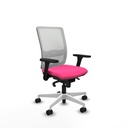 Haches sincro malla blanca similpiel rosa brazos 3D base blanca ruedas 65mm nailon