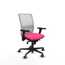 Haches sincro malla blanca similpiel rosa brazos 3D base nailon ruedas 65mm engomadas