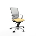 Haches sincro malla blanca similpiel crema brazos blancos base aluminio ruedas 65mm engomadas