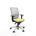 Haches sincro malla blanca similpiel crema brazos 1D base aluminio ruedas 65mm engomadas