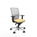 Haches sincro malla blanca similpiel crema brazos 1D base aluminio ruedas 65mm nailon