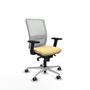 Haches sincro malla blanca similpiel crema brazos 2D base aluminio ruedas 65mm engomadas