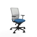Haches sincro malla blanca similpiel azul claro brazos blancos base nailon ruedas 65mm nailon