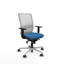 Haches sincro malla blanca similpiel azul claro brazos 1D base aluminio ruedas 65mm engomadas