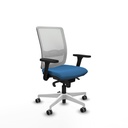 Haches sincro malla blanca similpiel azul claro brazos 3D base blanca ruedas 65mm engomadas