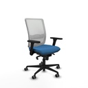 Haches sincro malla blanca similpiel azul claro brazos 3D base nailon ruedas 65mm engomadas