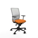 Haches sincro malla blanca similpiel naranja brazos blancos base nailon ruedas 65mm nailon