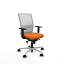 Haches sincro malla blanca similpiel naranja brazos 1D base aluminio ruedas 65mm nailon